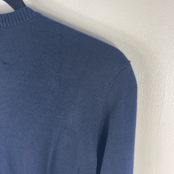 Kerri Rosenthal Oh Hi Happy Indigo Blue Cotton Knit Liz Sweater - Picture 8 of 12